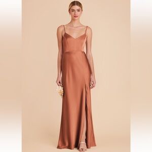Birdy Grey Jay Matte Satin Dress - Terracotta (Large)